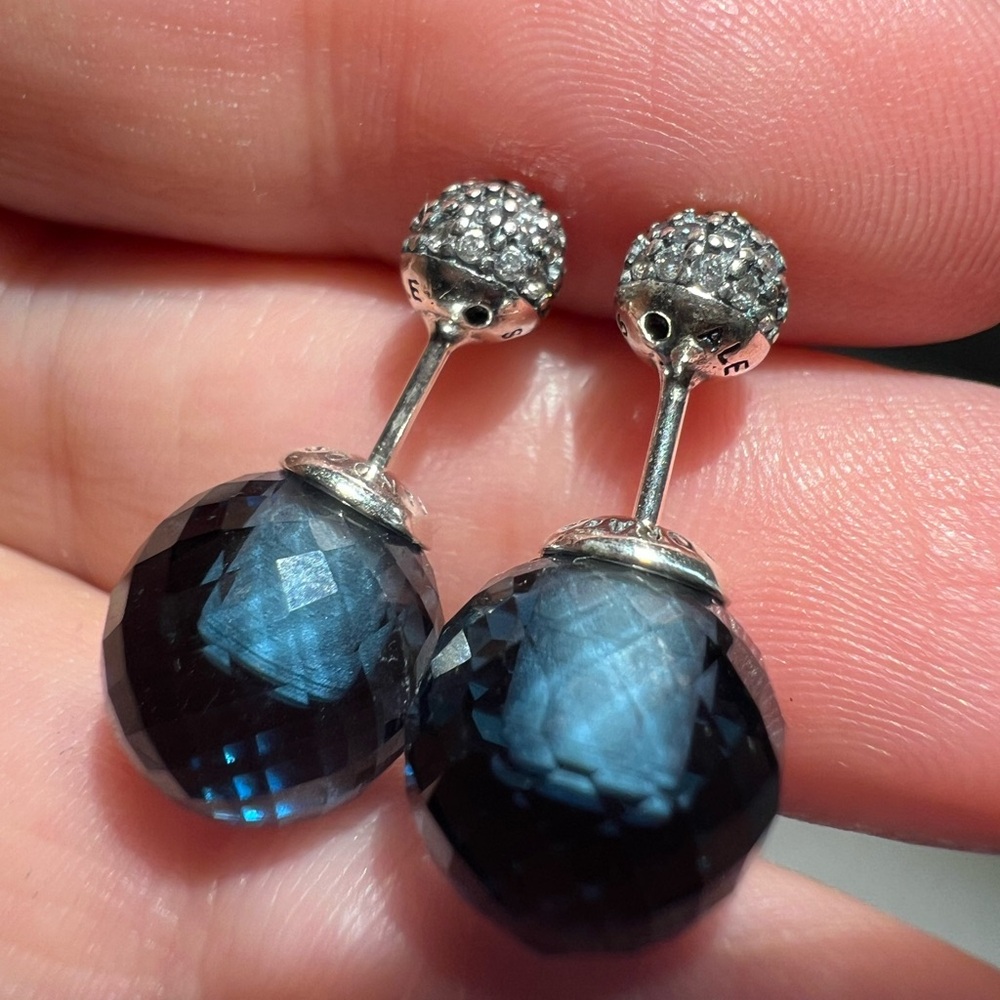 Shimmering Drops Stud Earrings - image 7